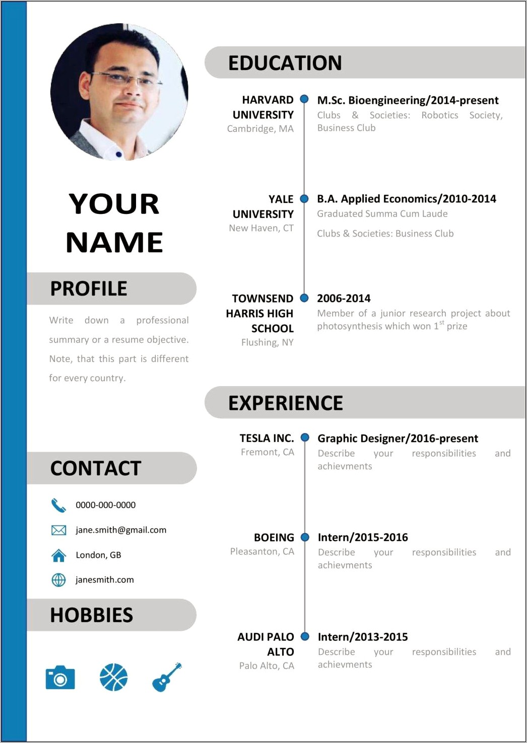 Modern Cv Template Free Word Download