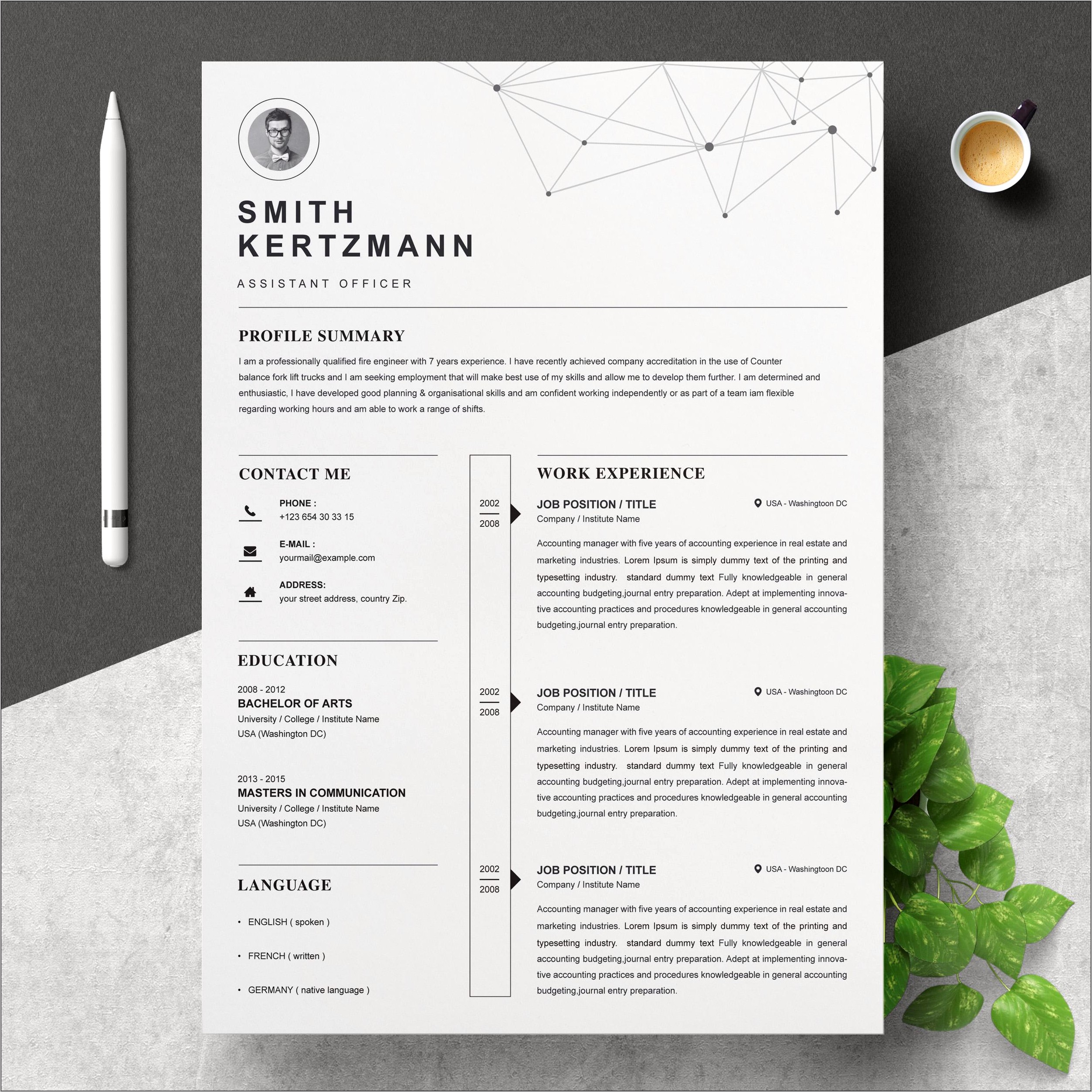 Modern Cv Templates Free Download Pdf