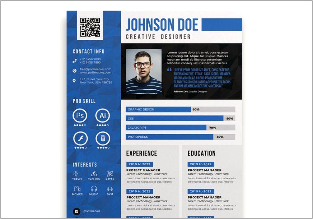 Modern Cv Templates Free Download Psd