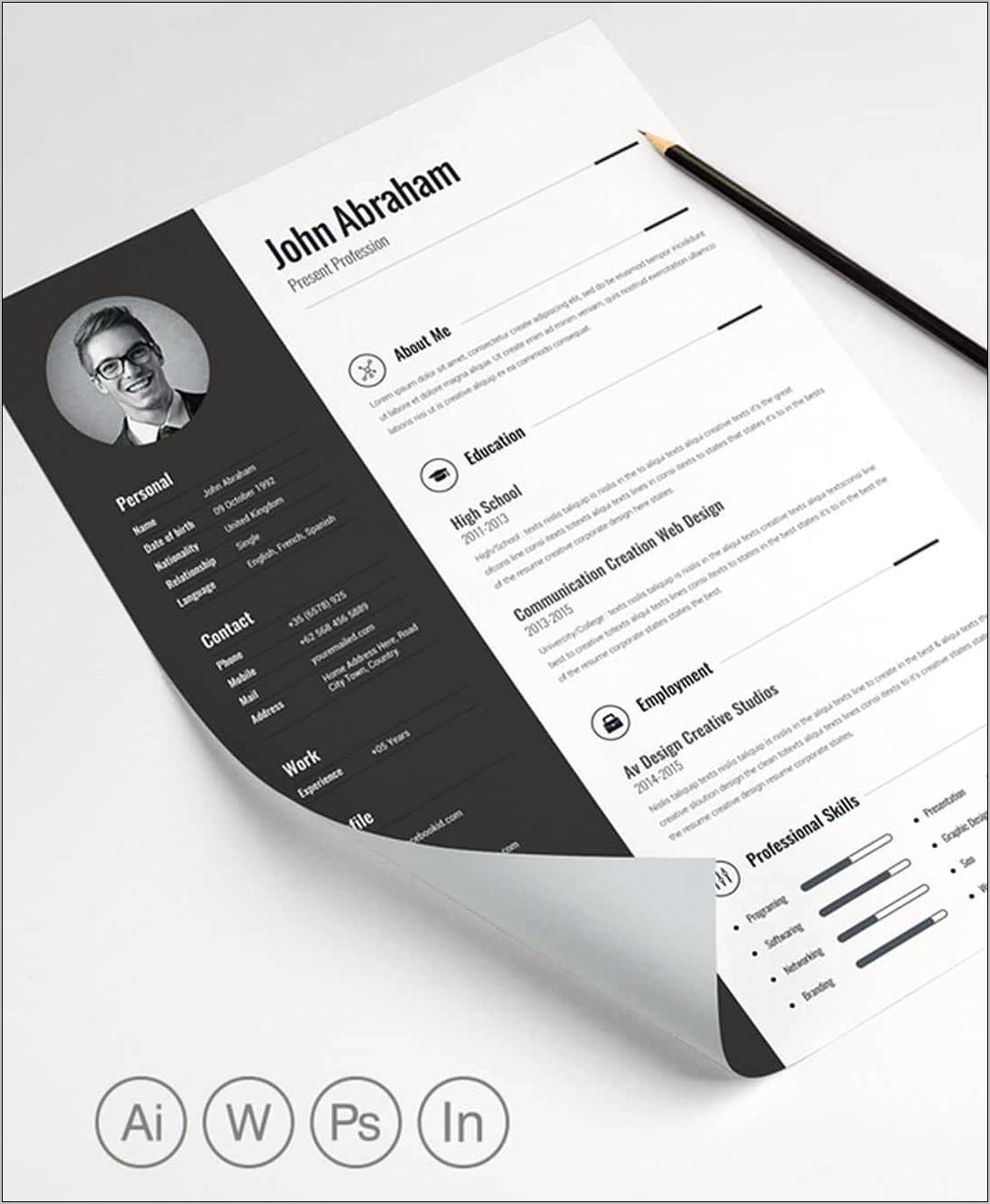 Modern Minimalist Resume Template Free