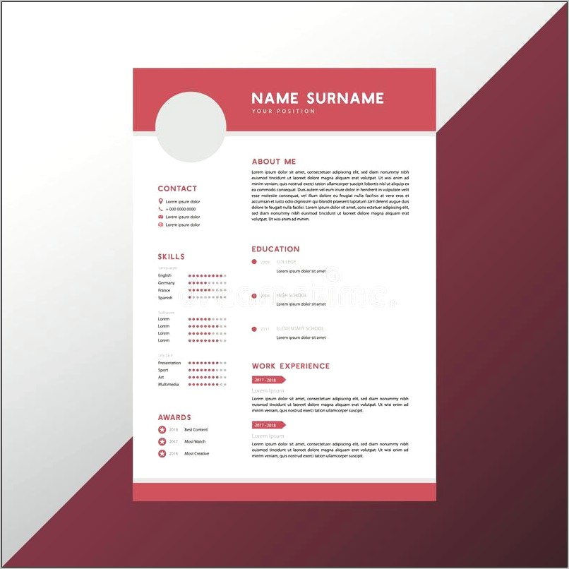 Modern Resume Template 2018 Free