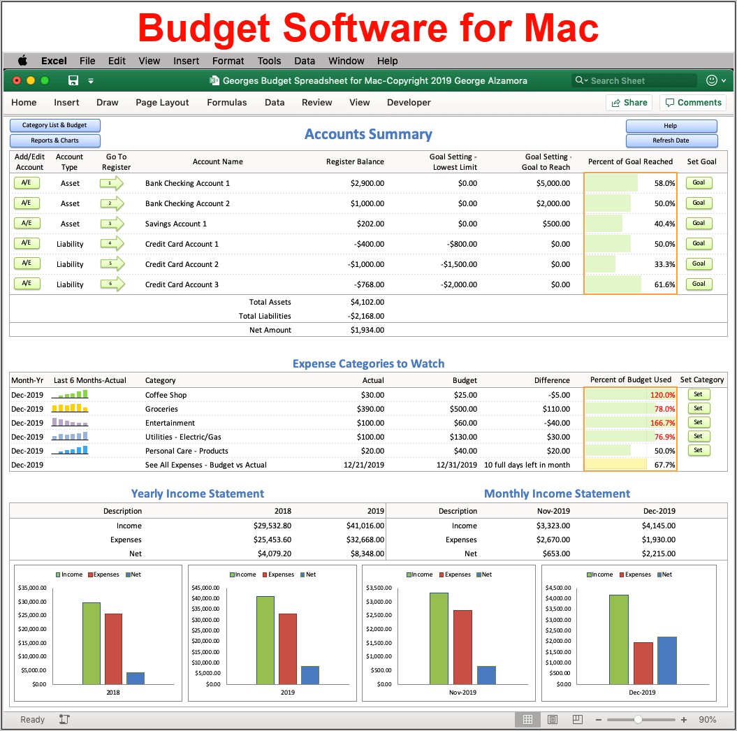 Monthly Budget Template For Mac Download