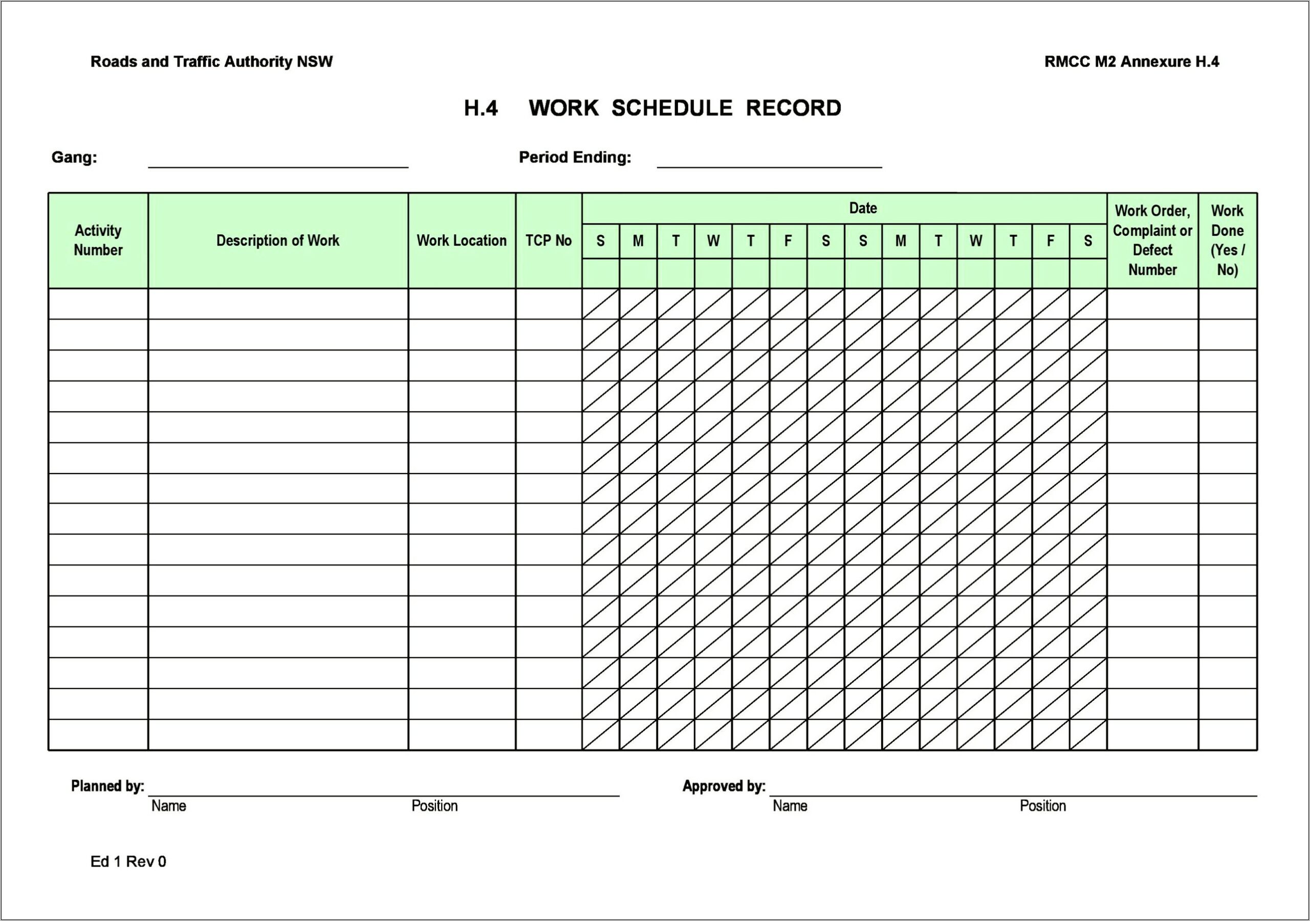 Monthly Employee Schedule Template Excel Download