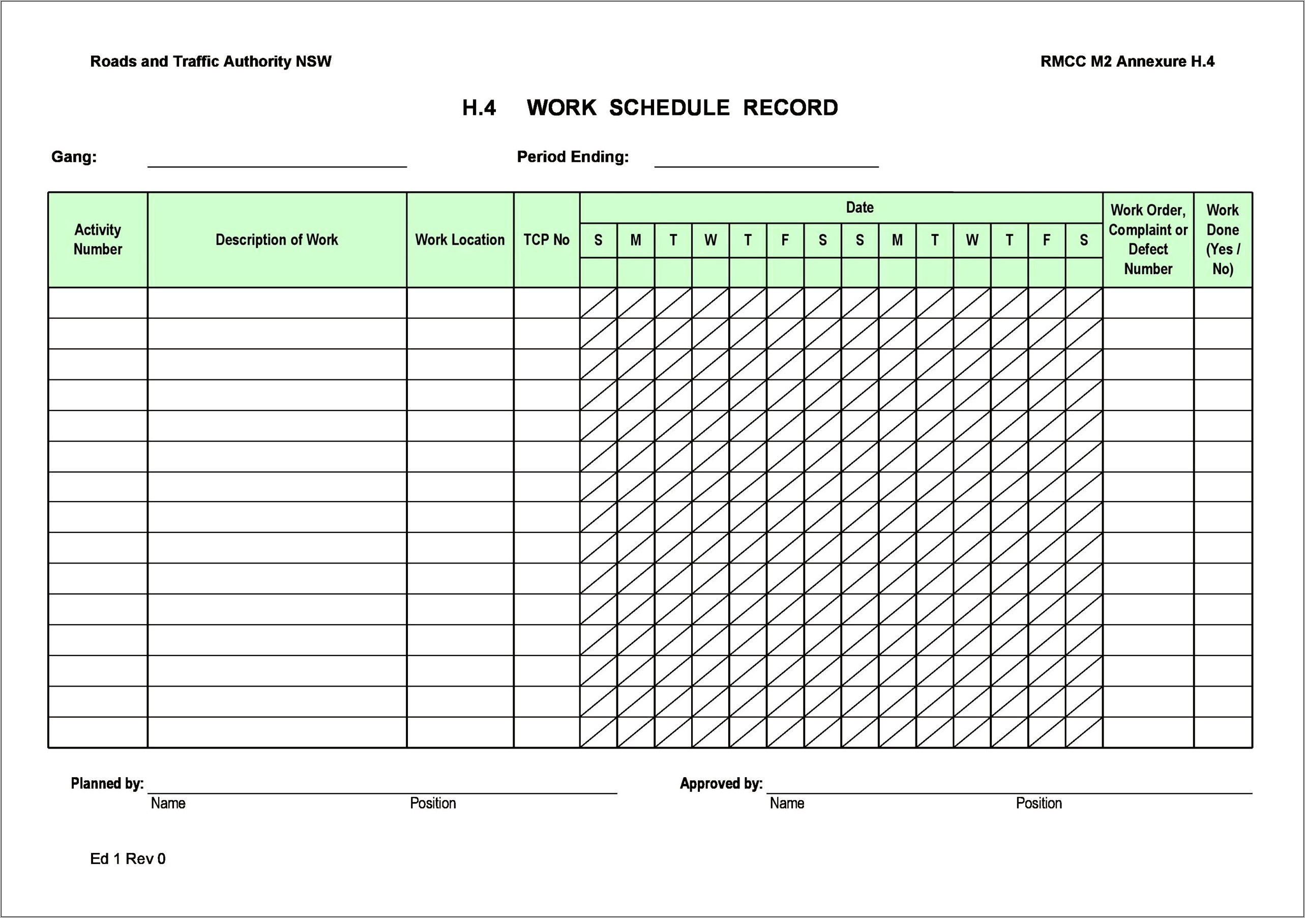 Monthly Employee Schedule Template Excel Download