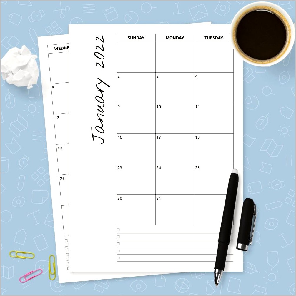 Monthly Schedule Calendar Free Download Template