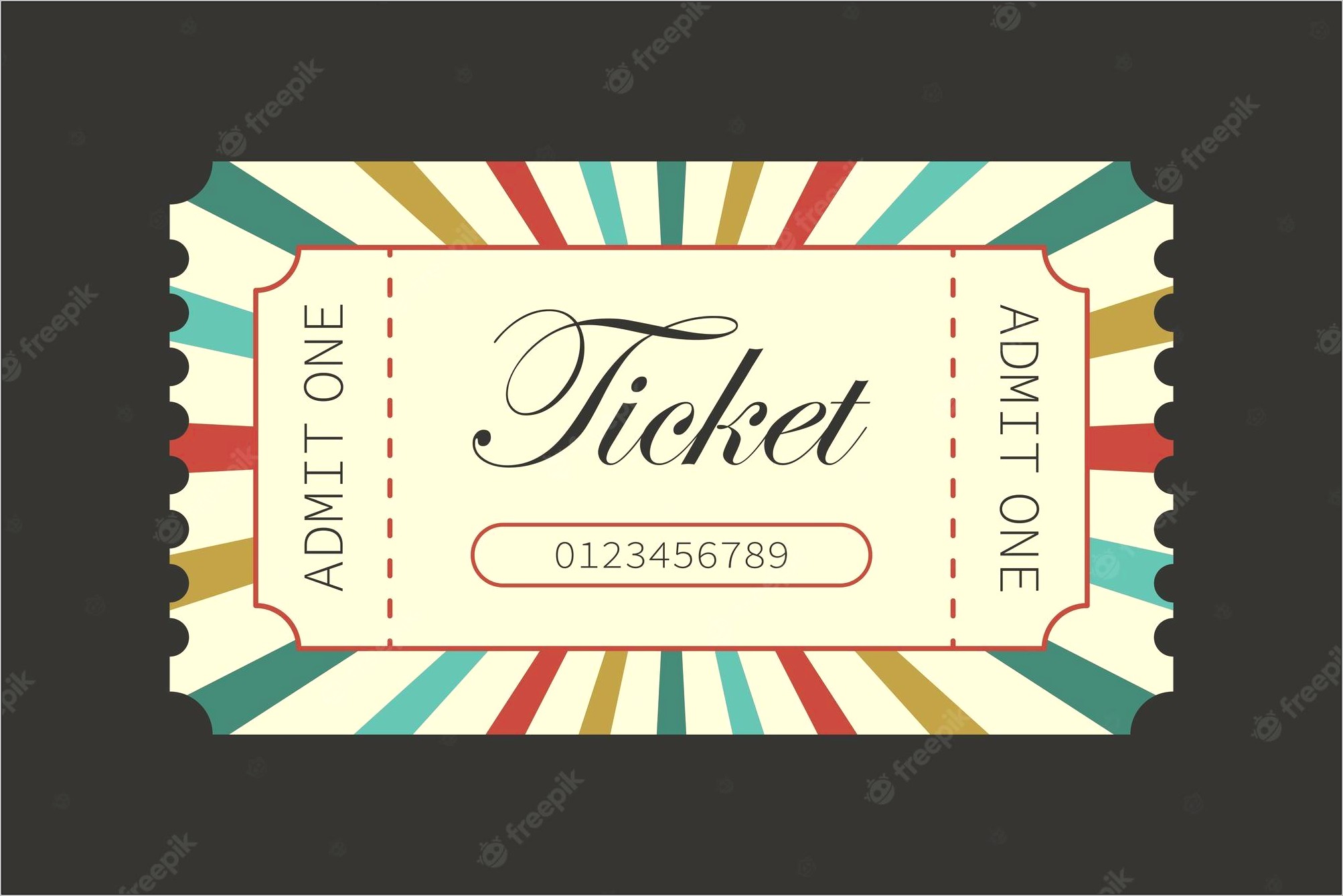 Movie Admit One Ticket Template Psd Download