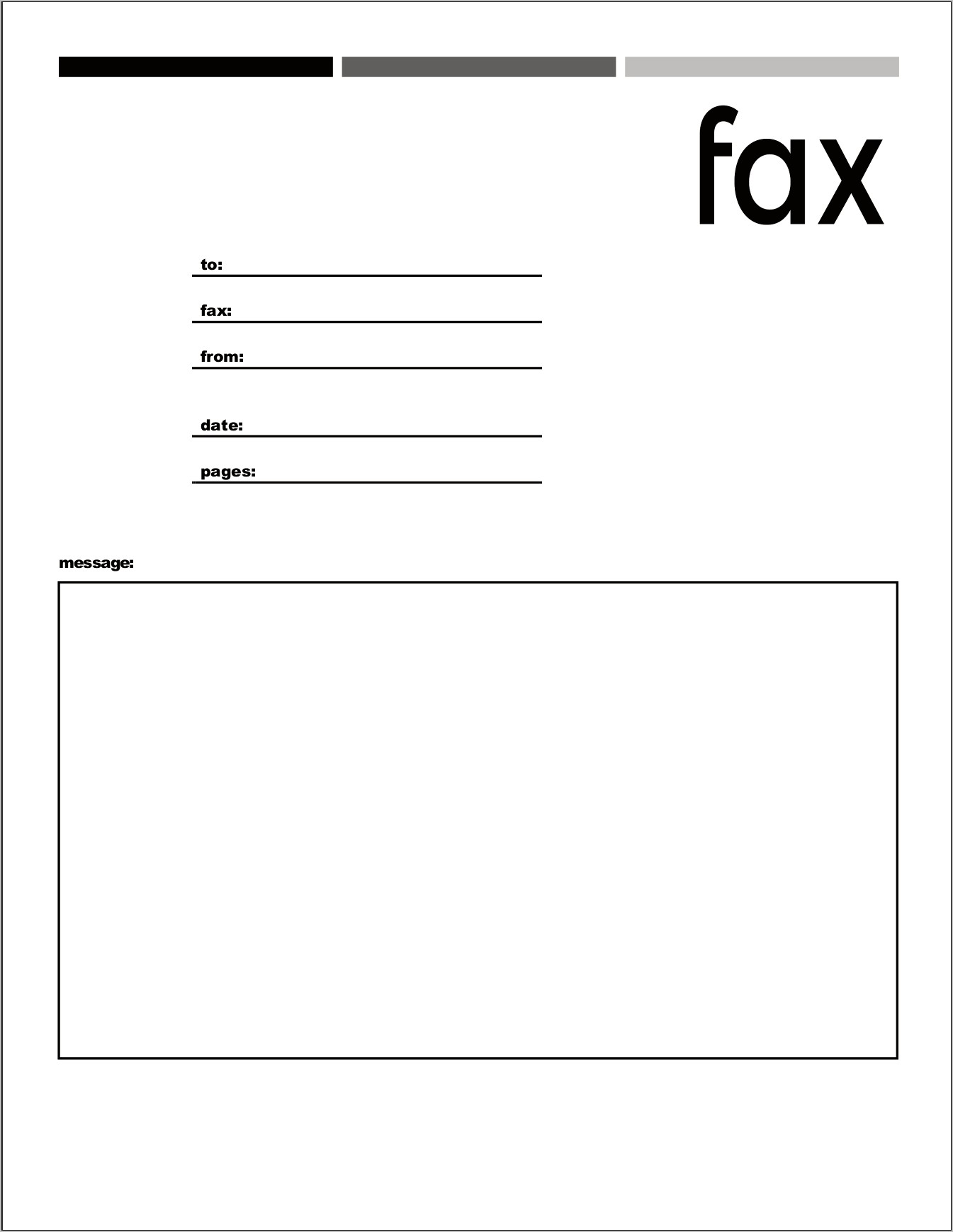 Ms Word Fax Cover Sheet Template Download