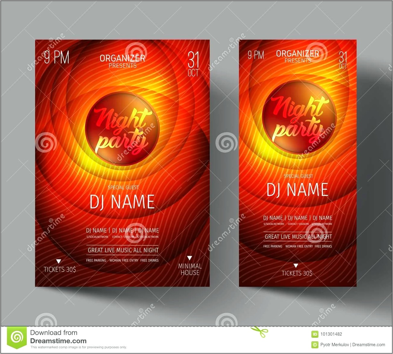 Music Night Poster Template Free Download