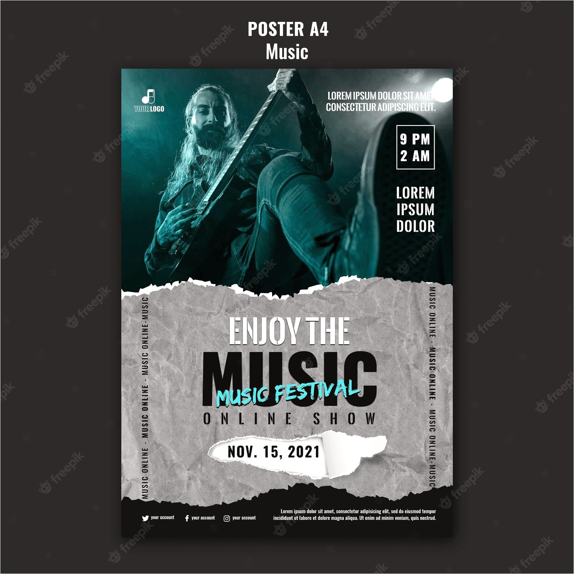 Music Poster Template Free Download Psd