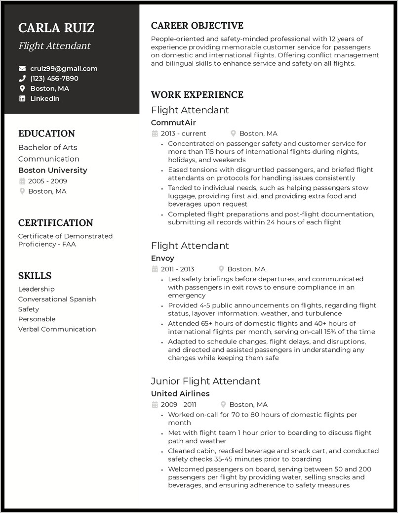 National Park Service Resume Sample