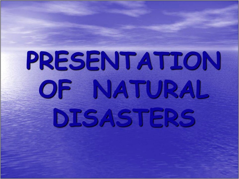 Natural Disaster Powerpoint Templates Free Download