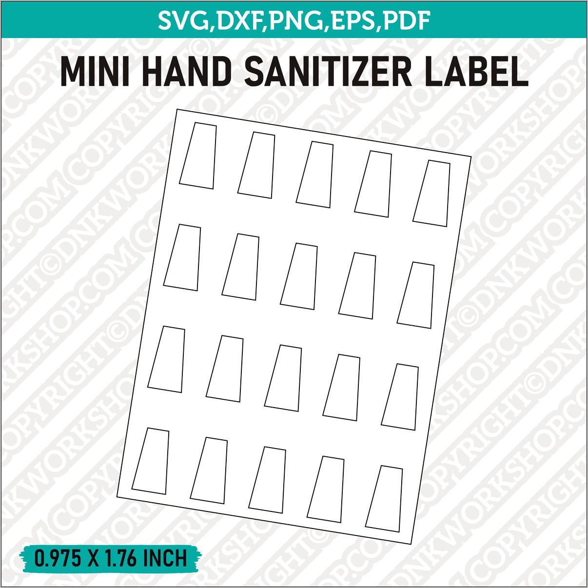 New Mini Hand Sanitizer Label Template Instant Download