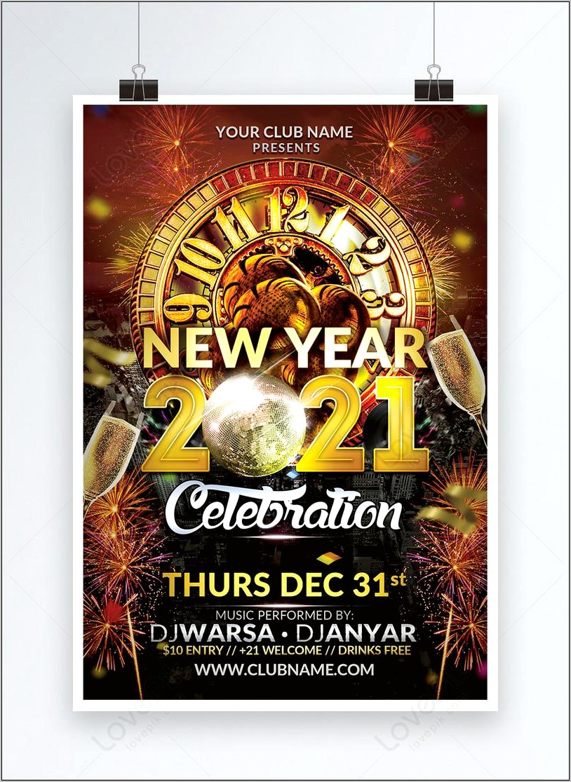 New Years Eve Flyer Template Download