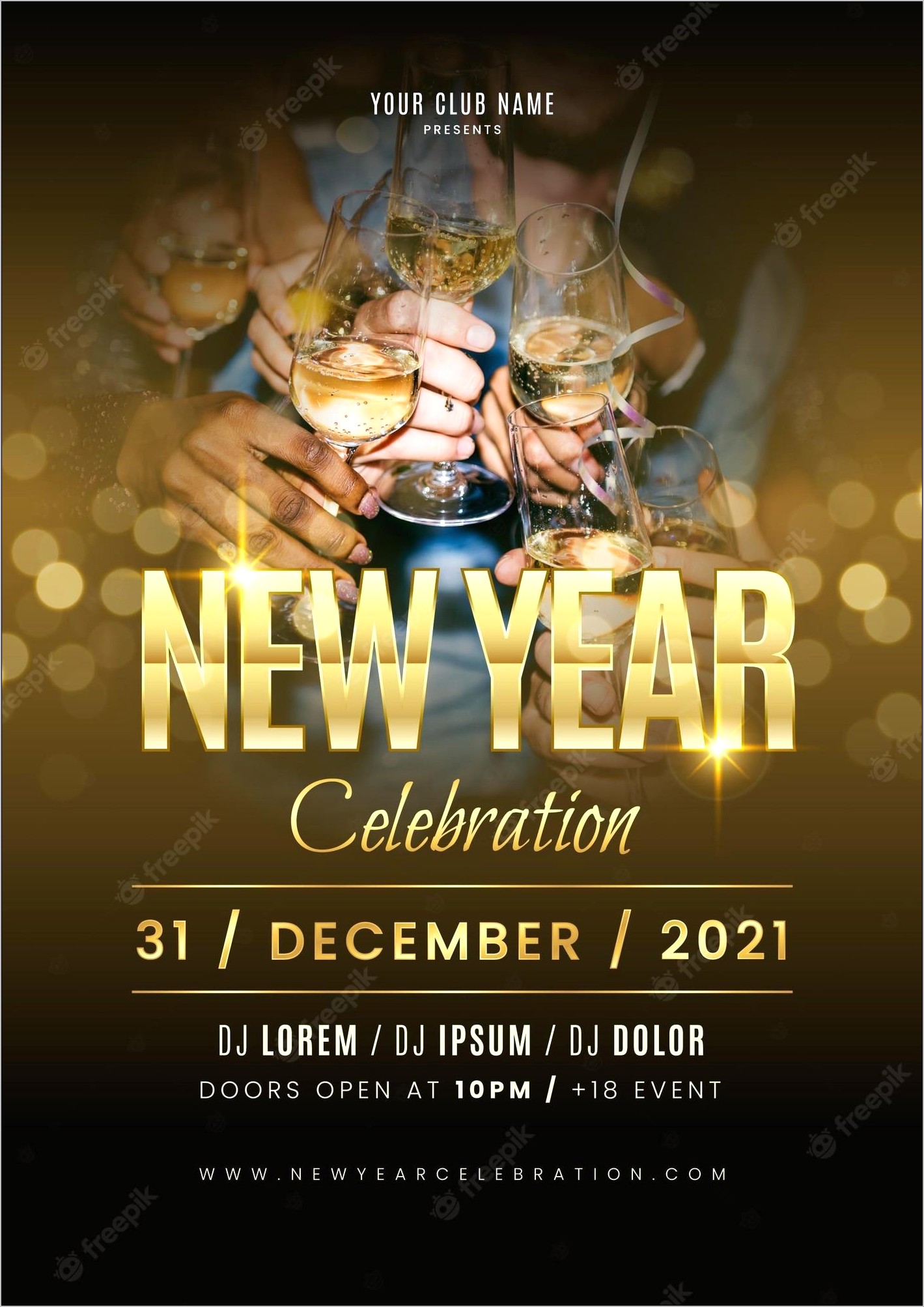 New Years Eve Flyer Template Premium Psd Download