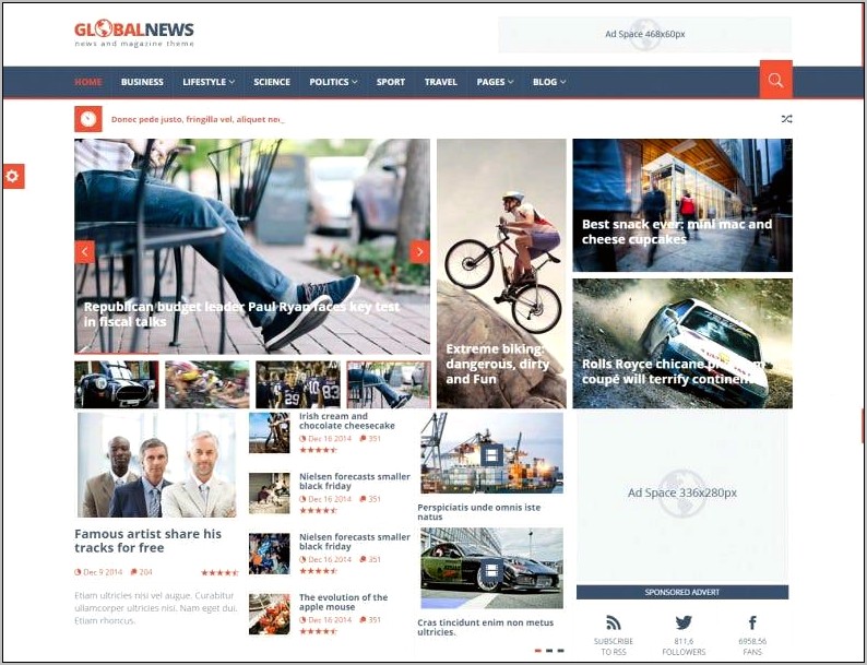 News Magazine Bootstrap Template Free Download