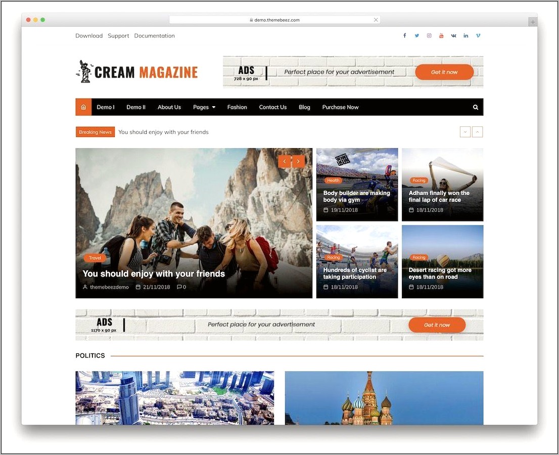 News Portal Bootstrap Template Free Download