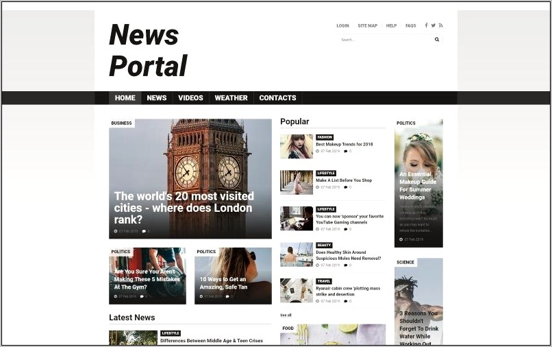 News Portal Joomla Template Free Download