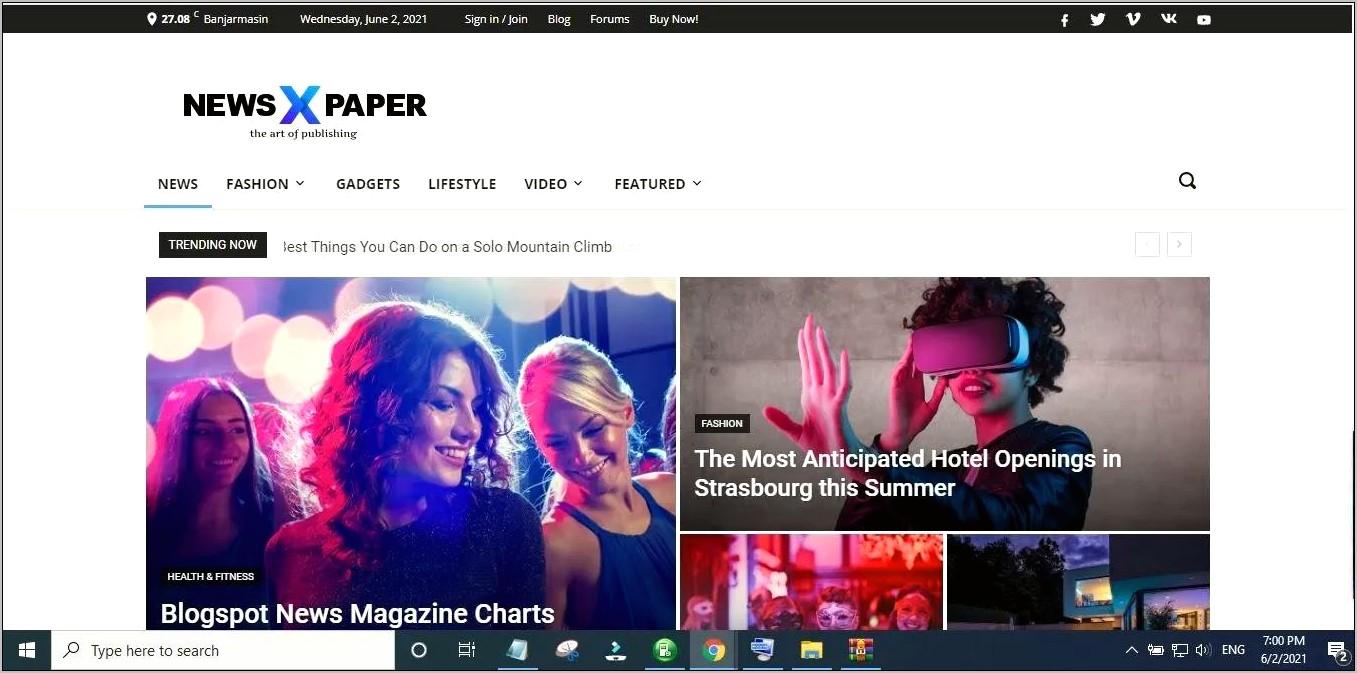 Newspaper 10 Blogger Template Free Download