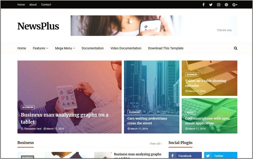 Newspro Responsive Blogger Template Free Download