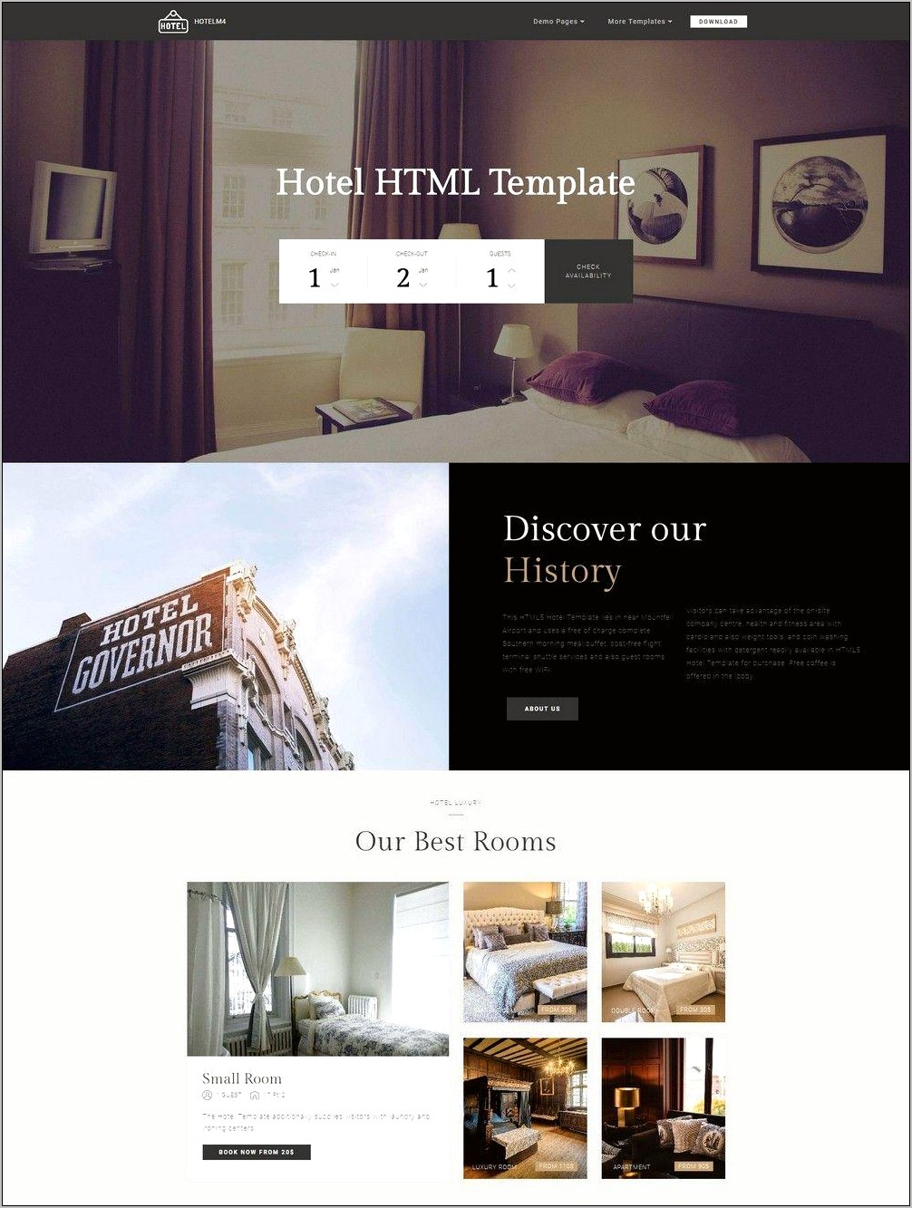 Nice Hotel Html Template Free Download