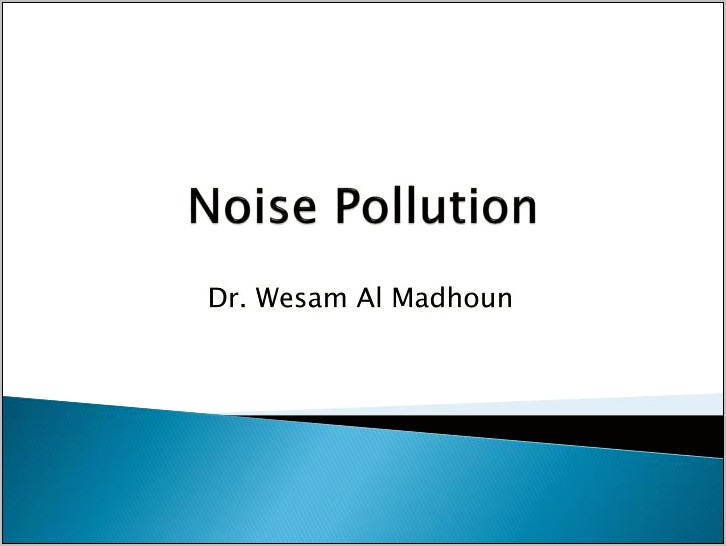 Noise Pollution Powerpoint Template Free Download