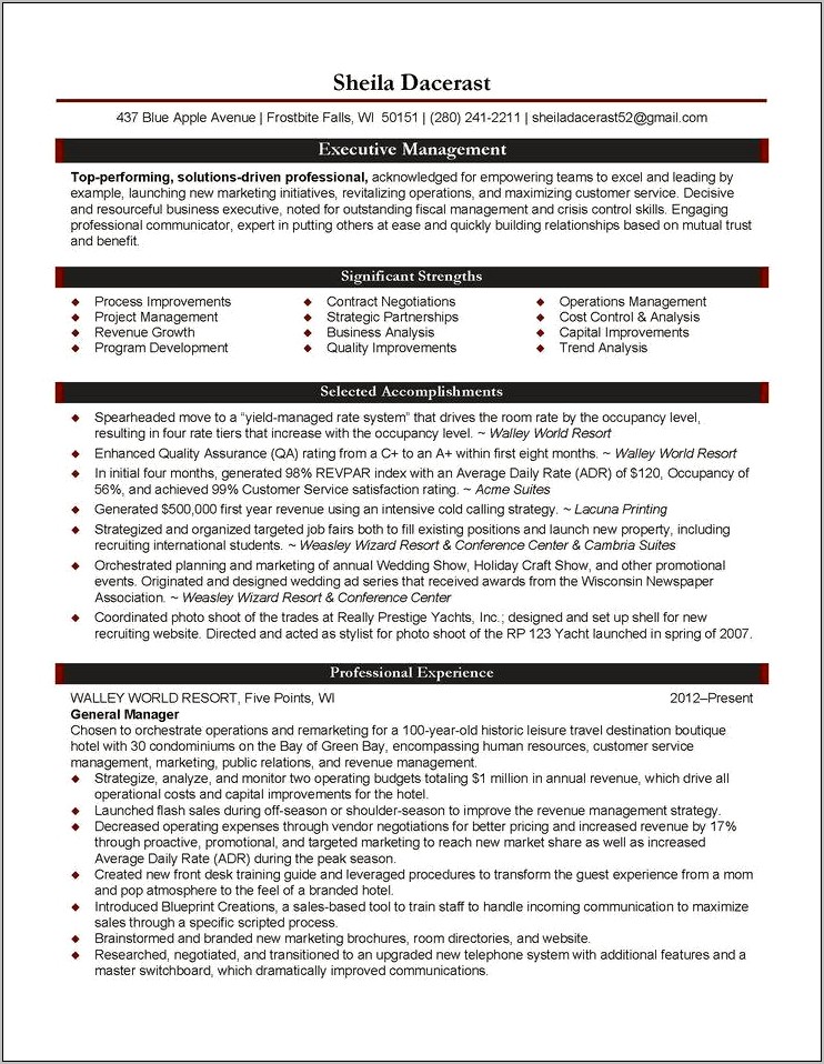 Non Profit Director Resume Examples