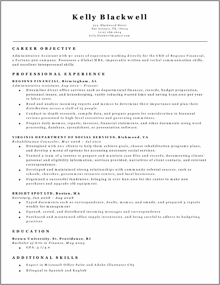 Normal Career Objective For Resume
