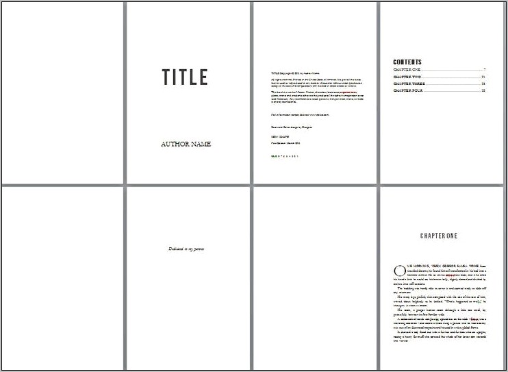 Novel Template Download Free On Word