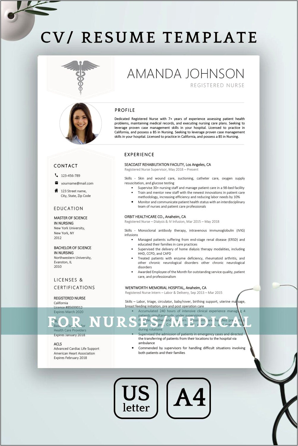 Nursing Resume Template Free Download