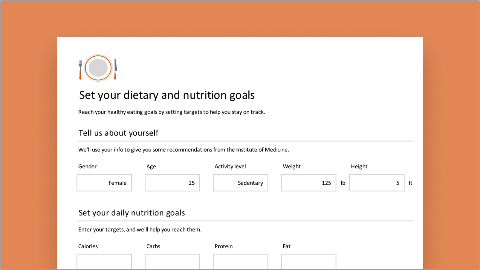 Nutrition Diet Analysis Templates For Download