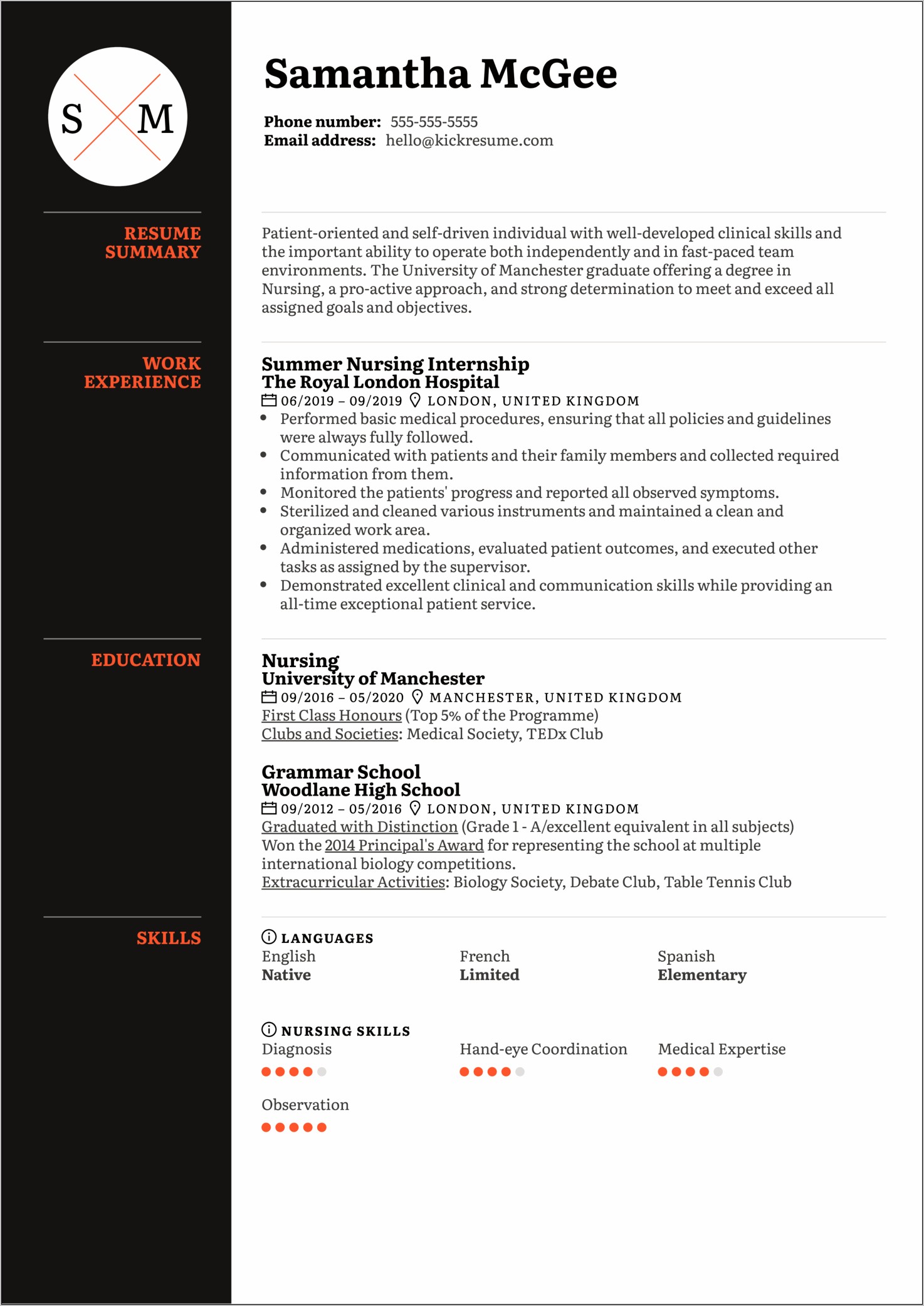 Objective Example For Nursing Resume