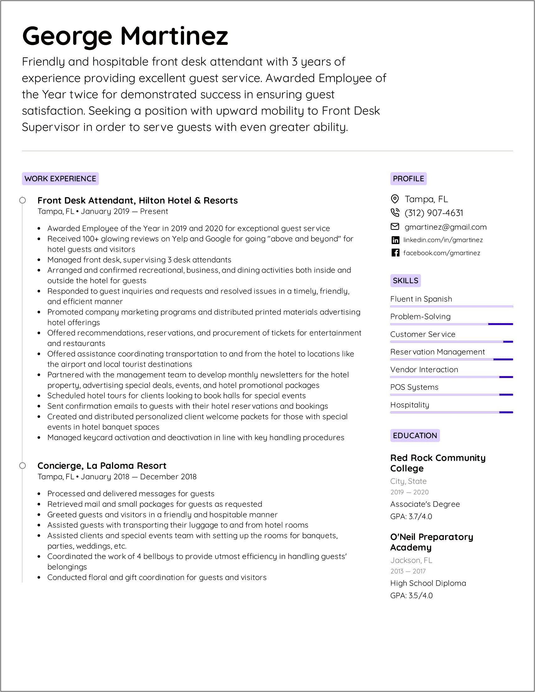 Objective Examples For Resume Receptionist