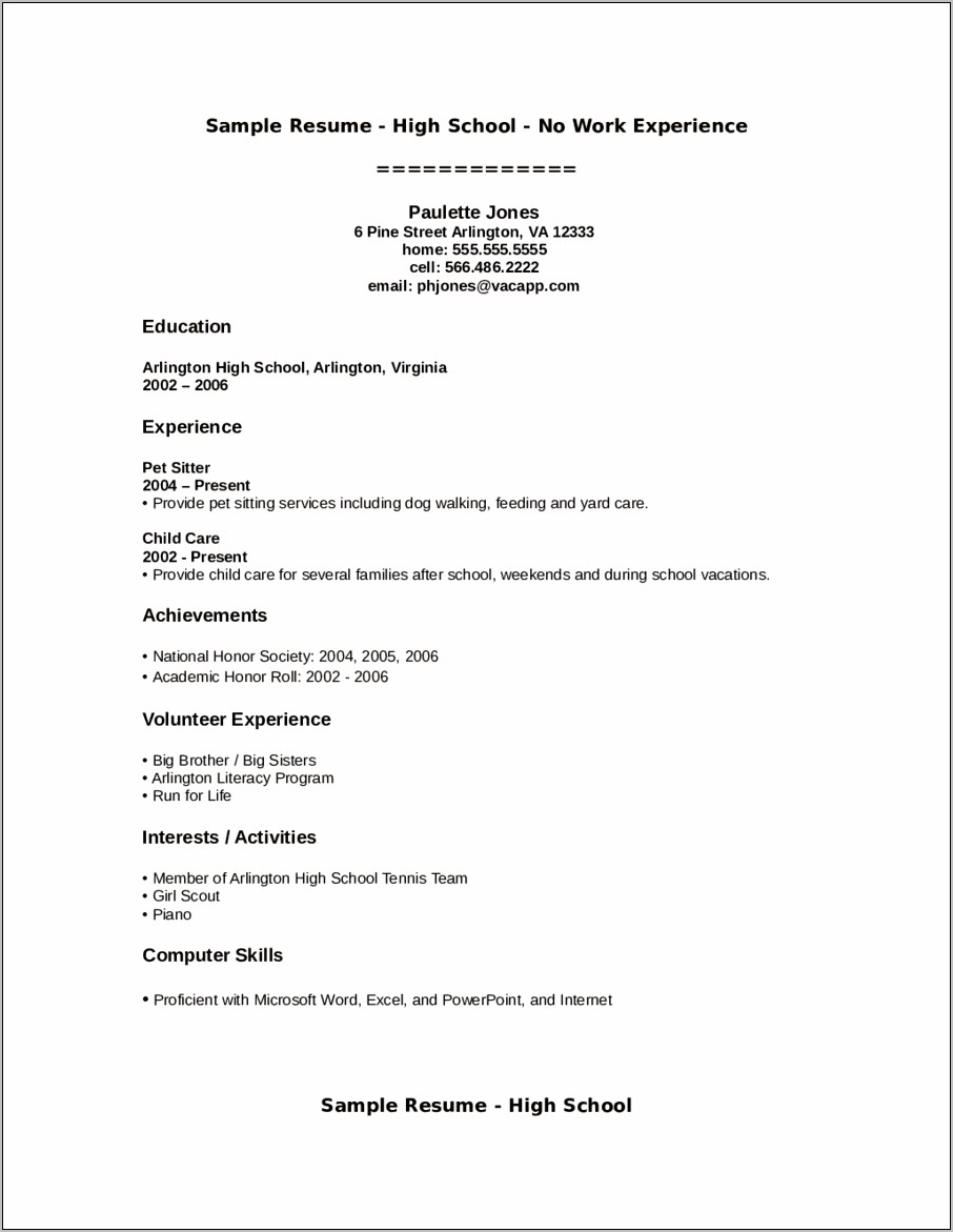 Objective Examples For Resume Waitressing