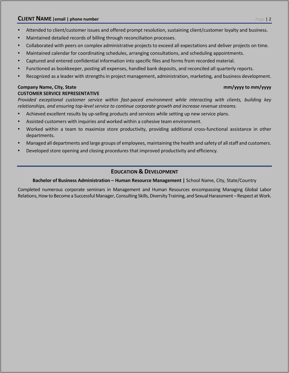 Objective For Hr Manager Resume