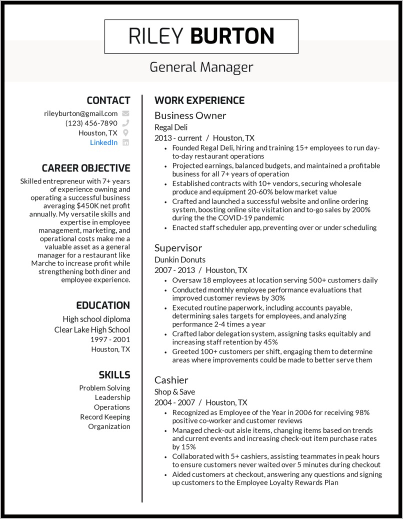 Objective For It Company Resume