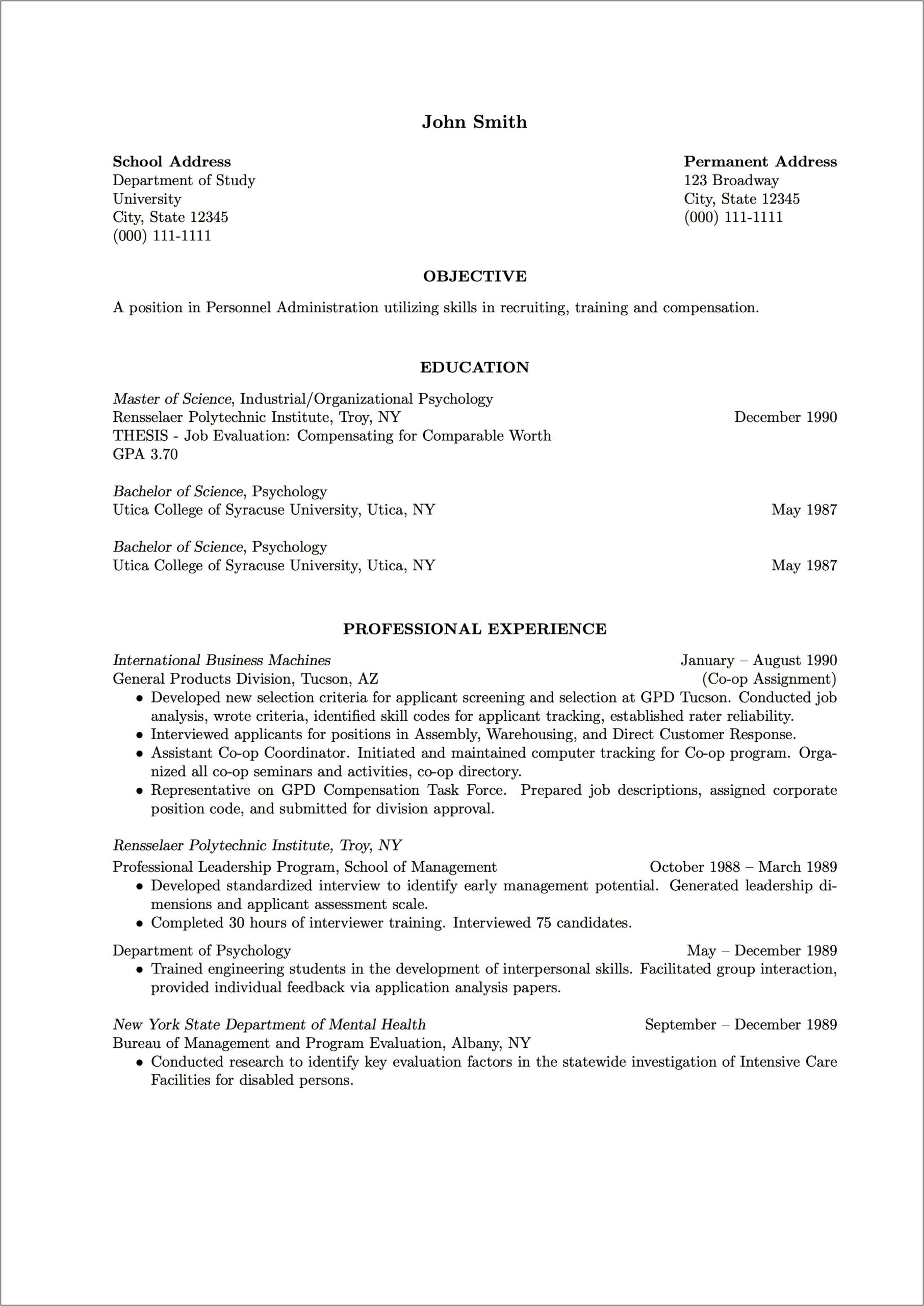 Objective For Personal Training Resume