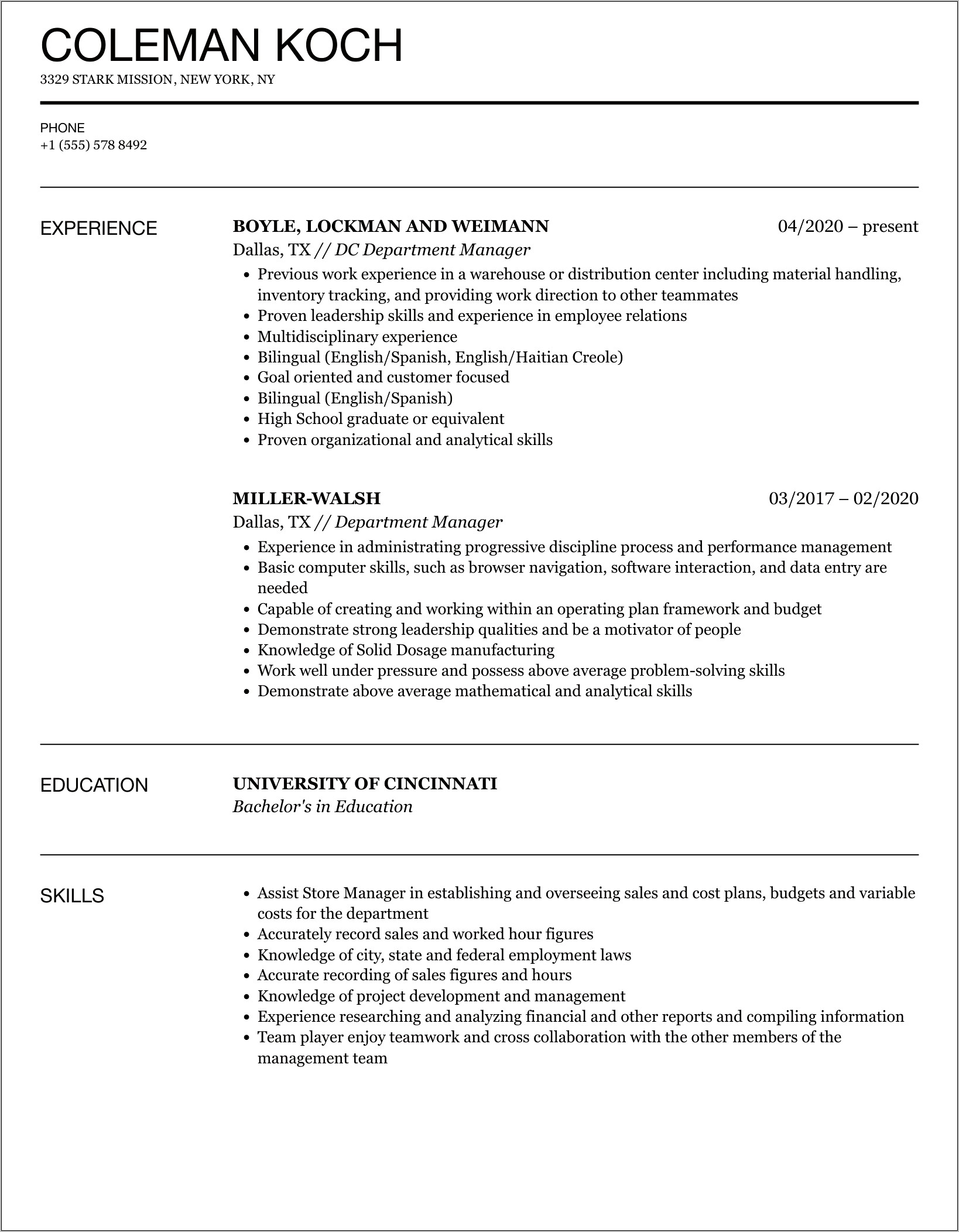 Objective For Resume Bi Lingual