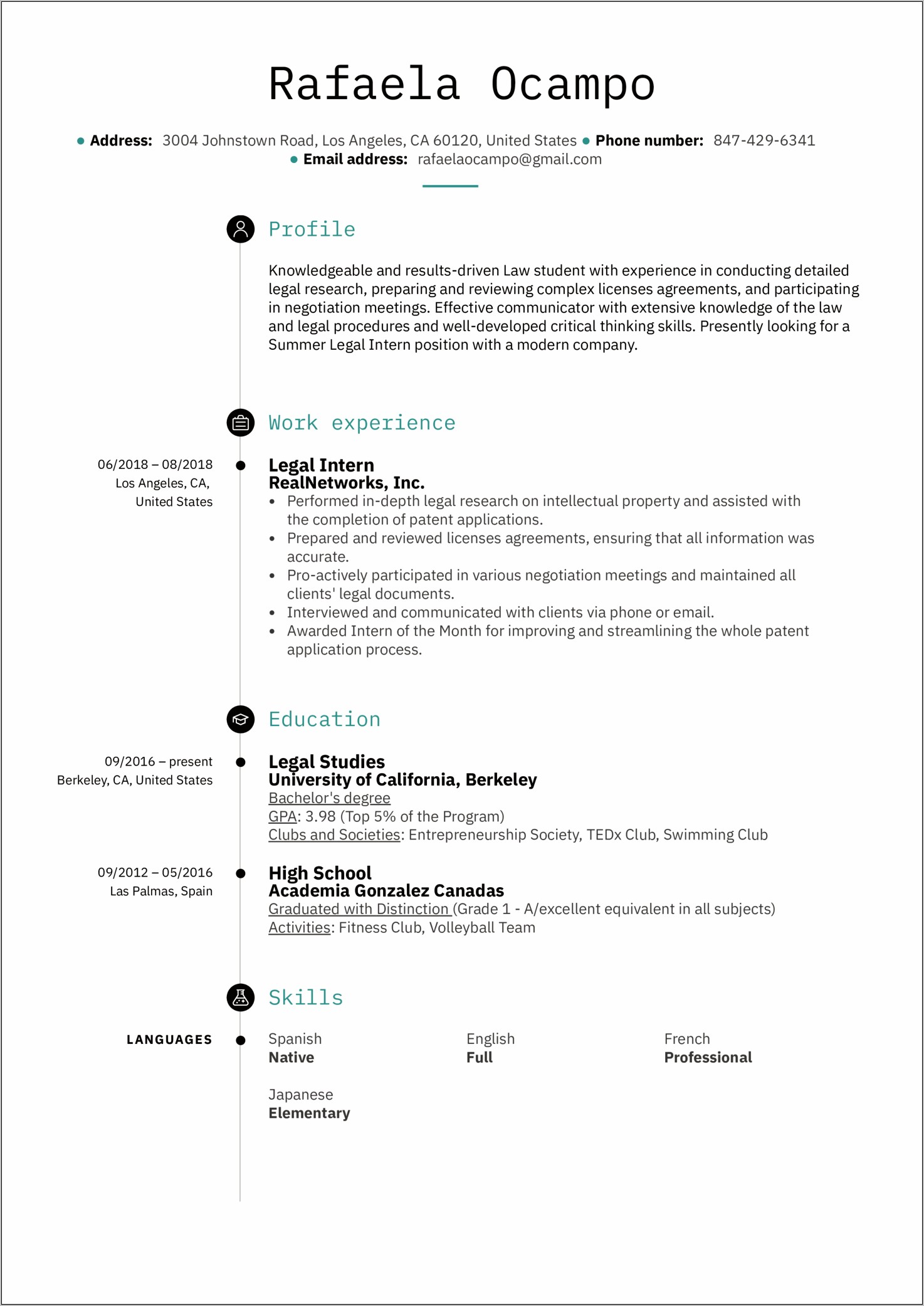 Objective Resume Career Center Berkeley