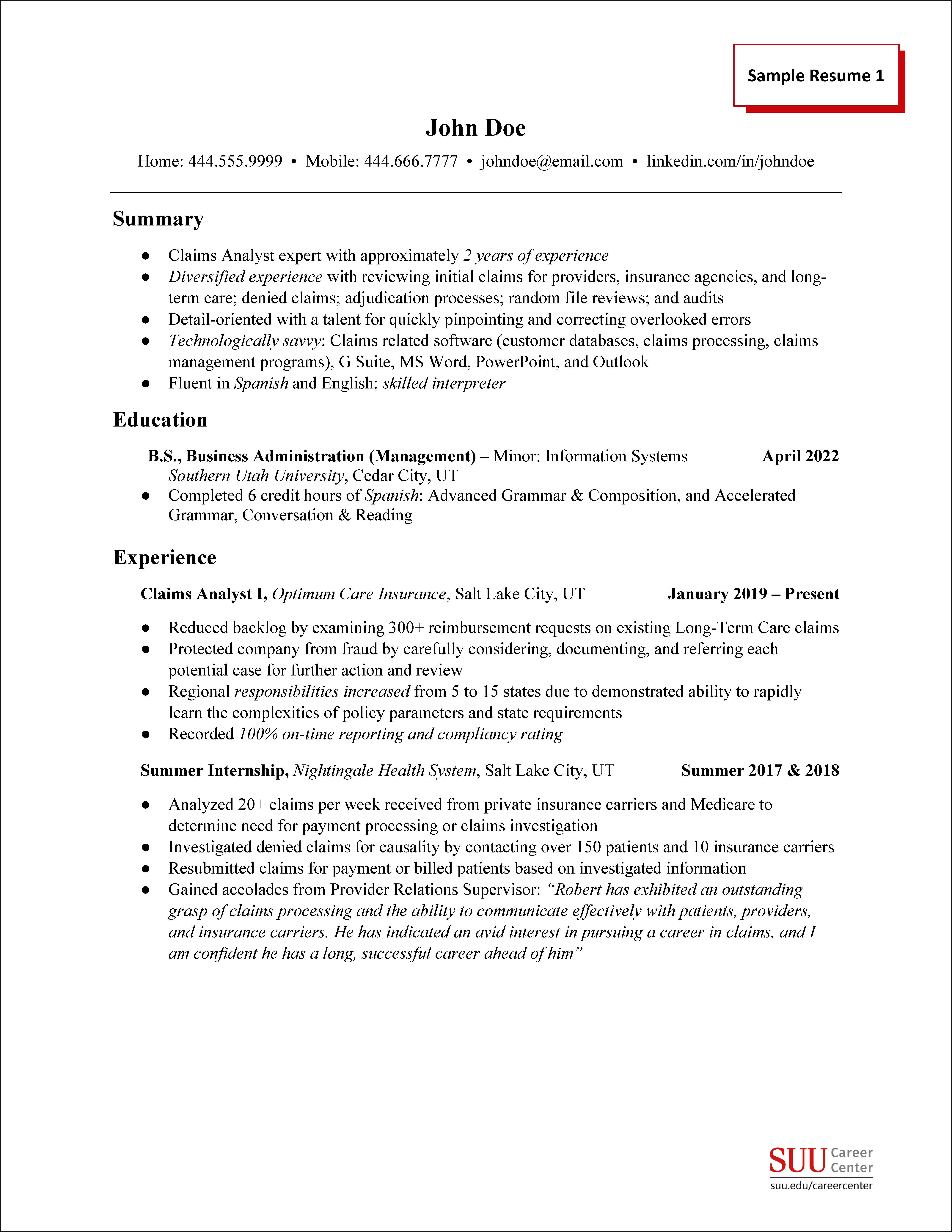 Objective Statement For Interpreter Resume