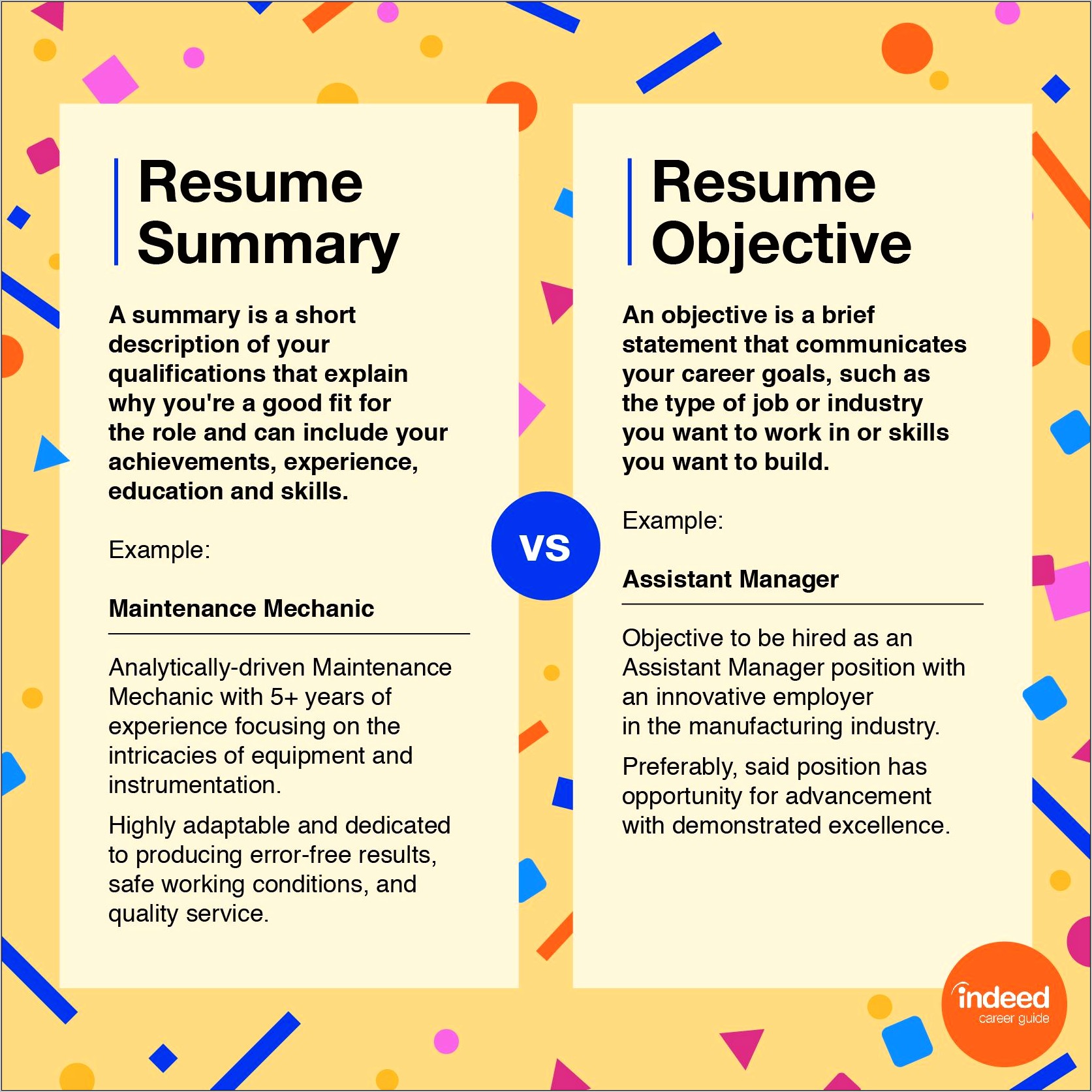 Objective Statements For Resumes Exmples