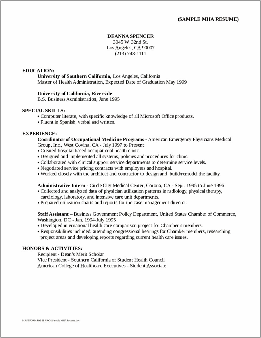 Occupational Therapy Resume Objective Examples