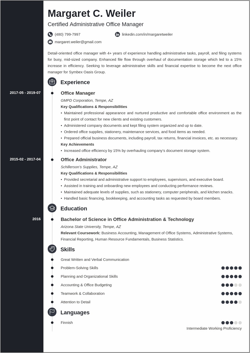 Office Manager Resume Summary Statement