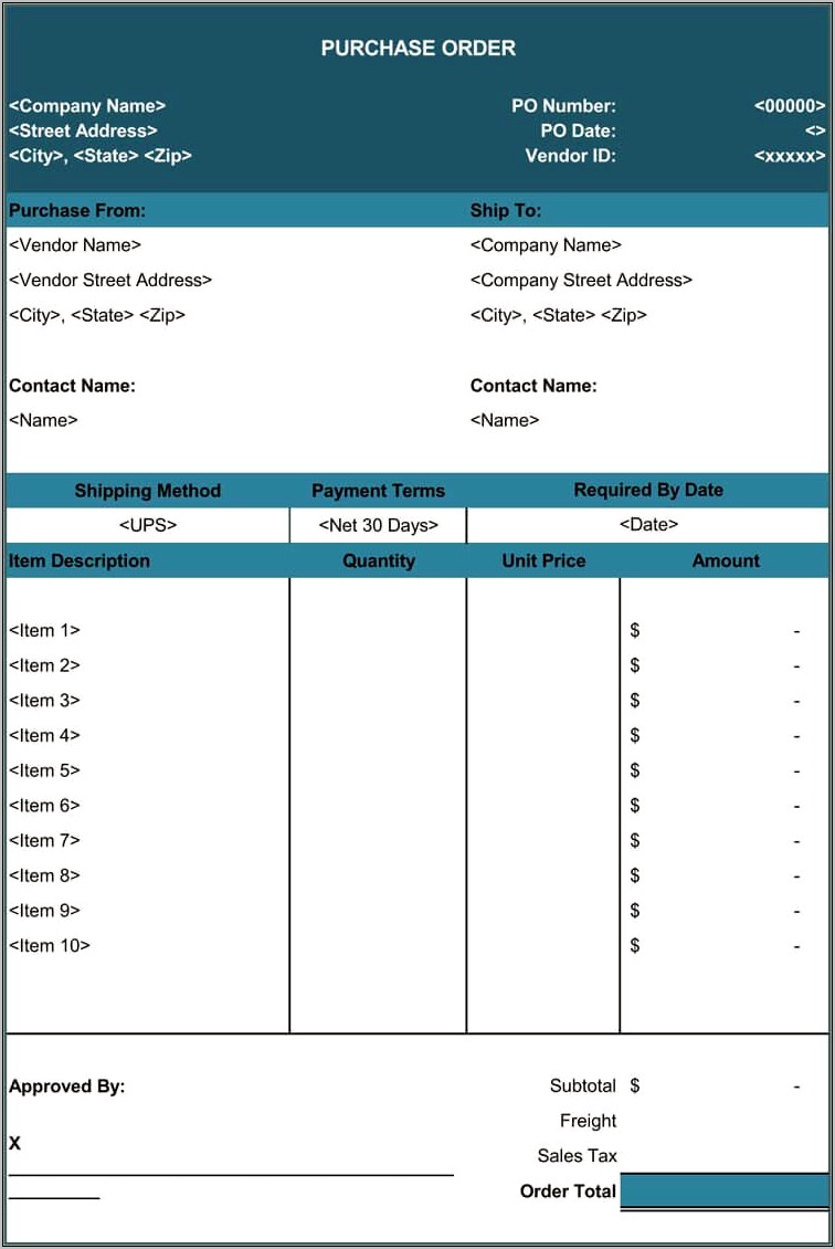 Official Excel Download Change Order Template