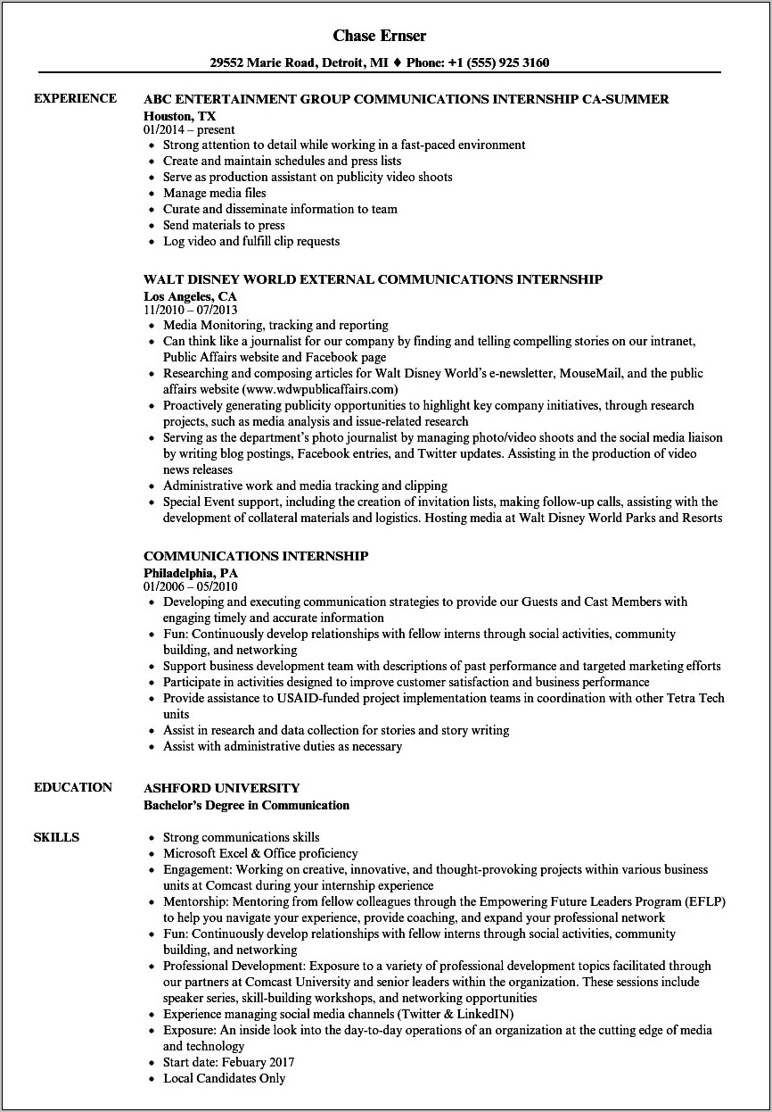 Ojt Resume Objectives For Psychology