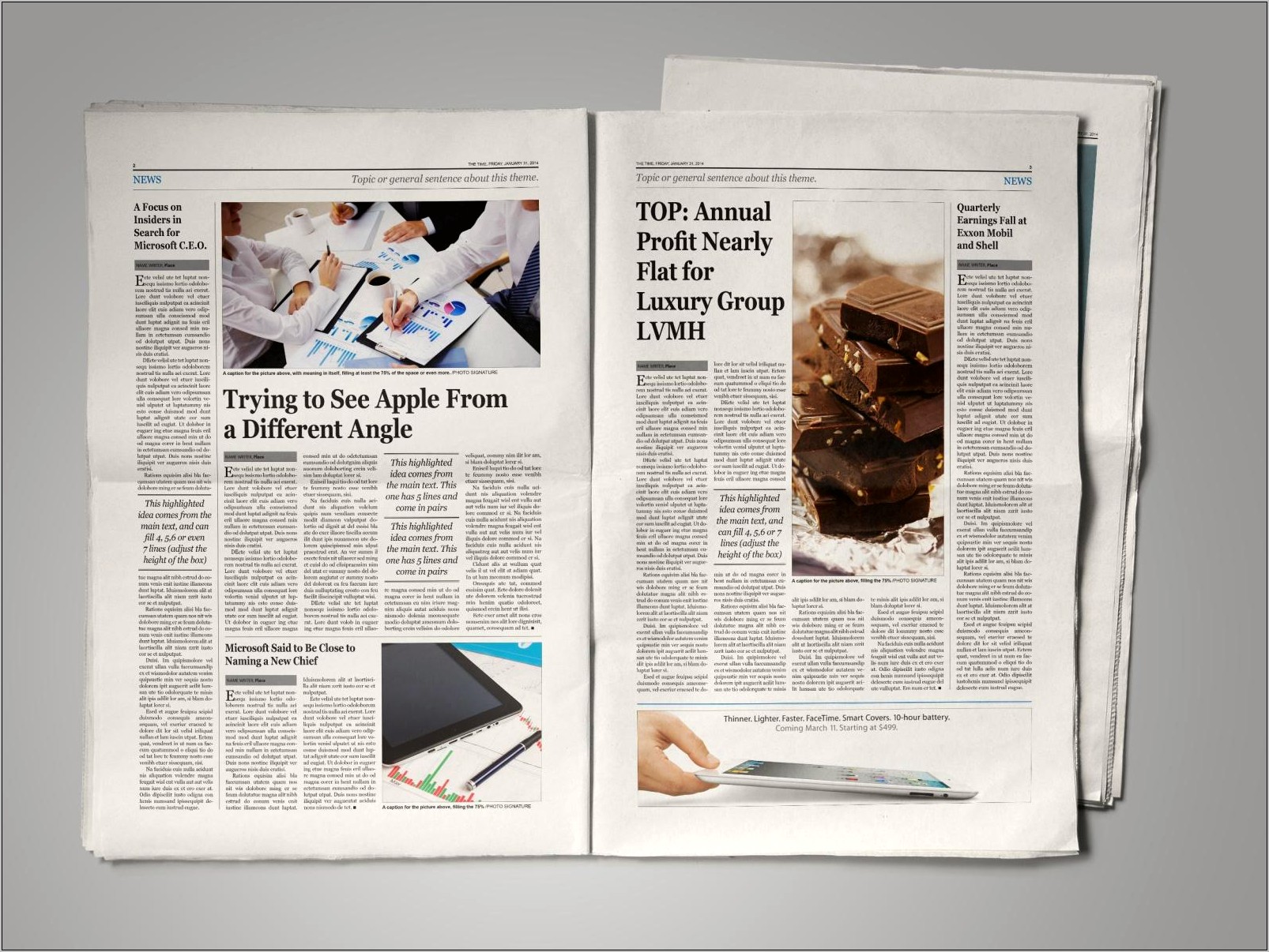 Old Newspaper Template Photoshop Free Download