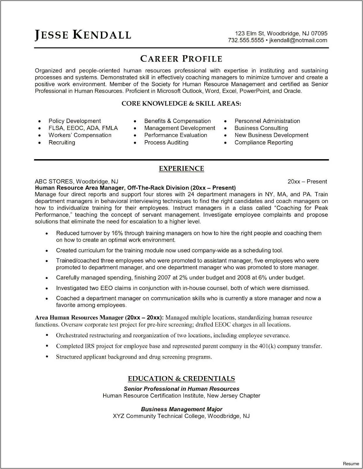 Older Person Resume Templates Free