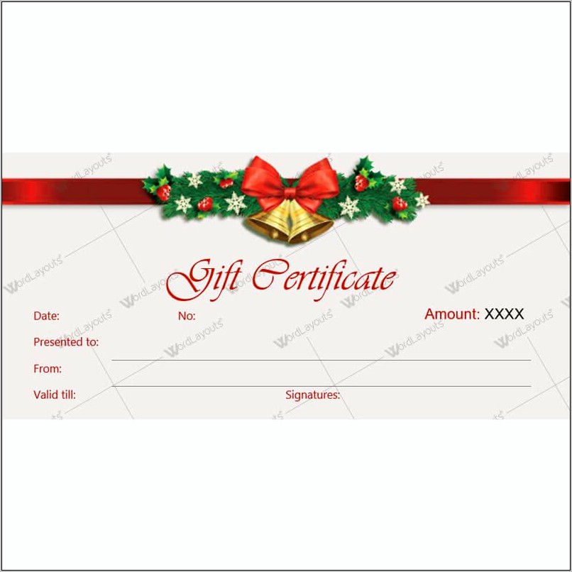 One Free House Cleaning Gift Certificate Template