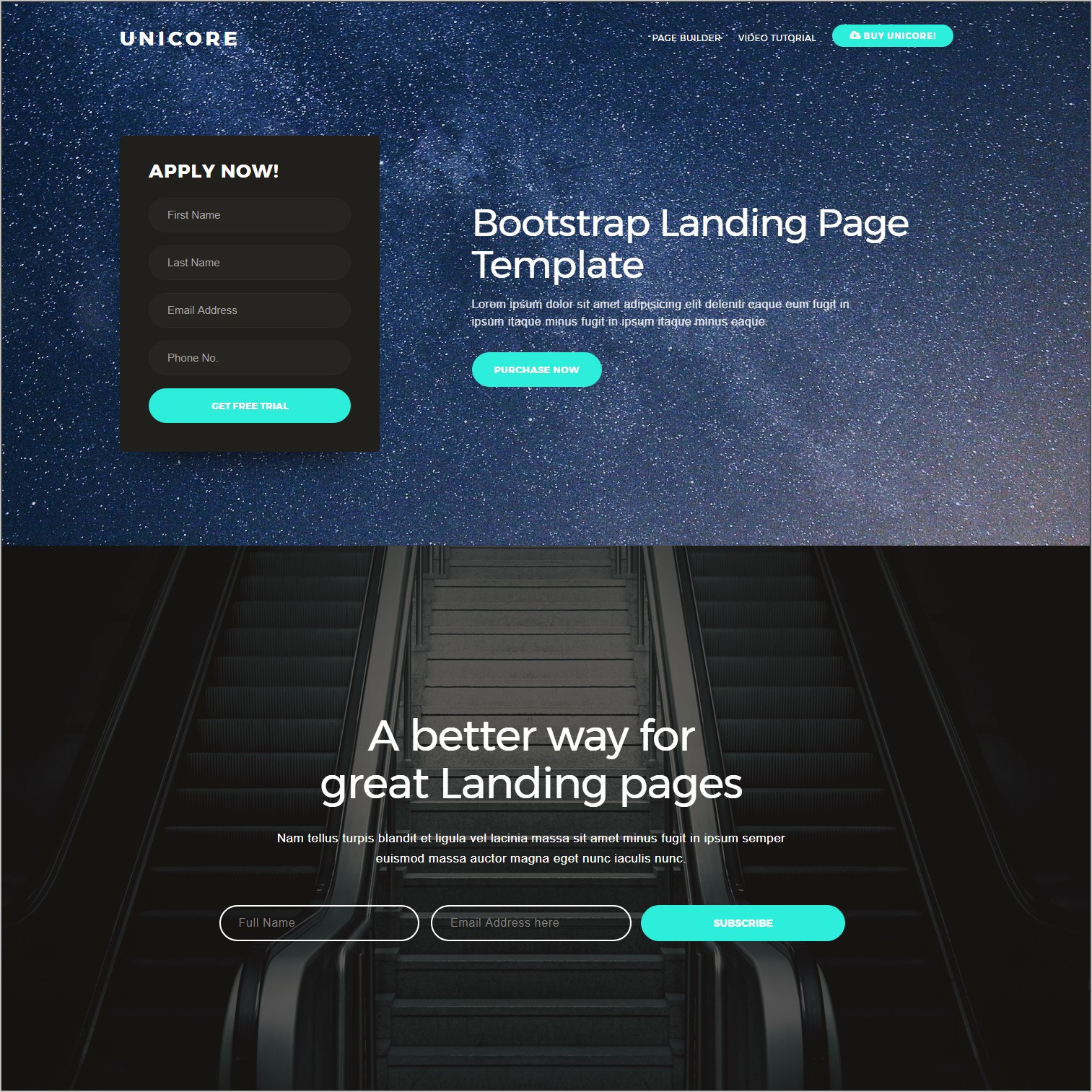 One Page Bootstrap 3 Template Free Download