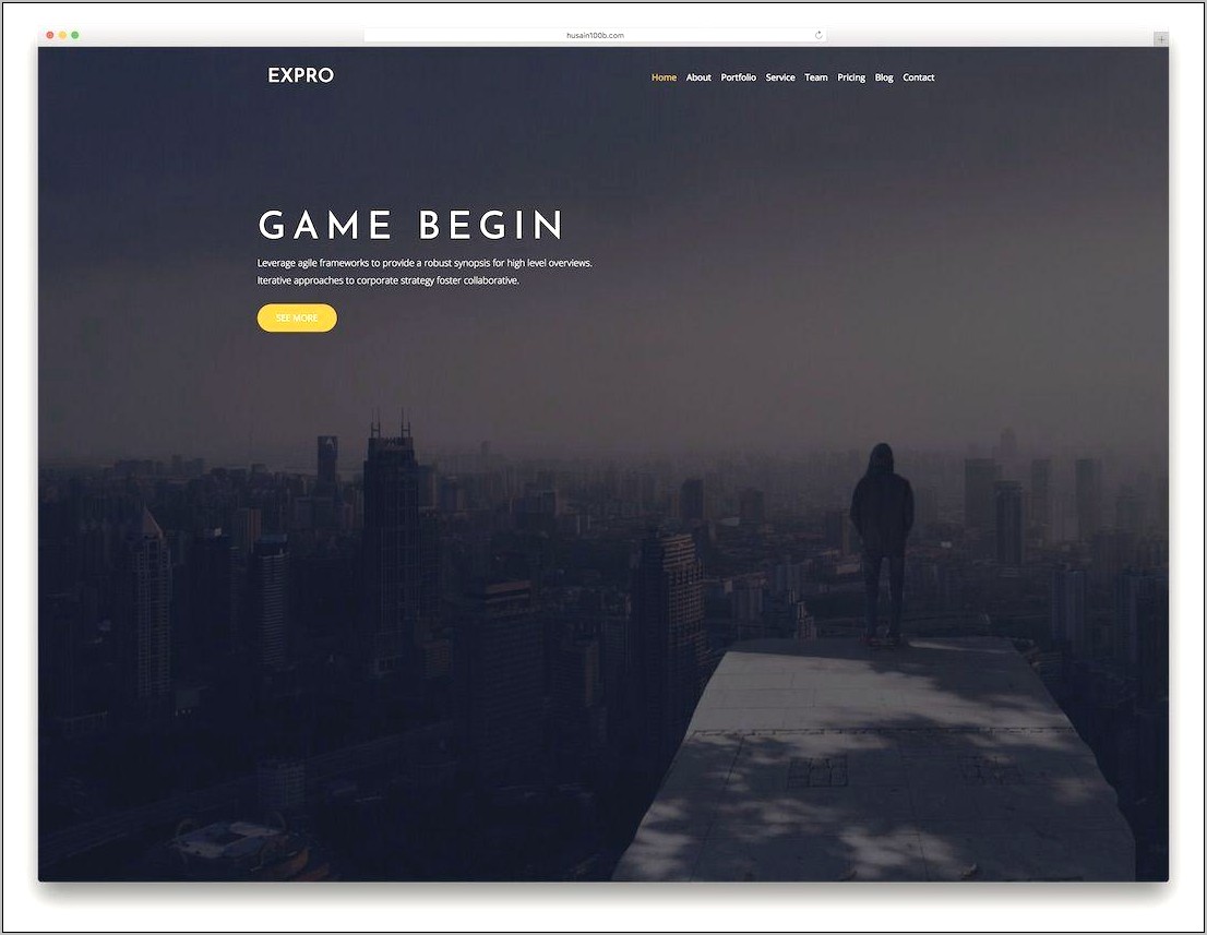 One Page Bootstrap Parallax Template Free Download