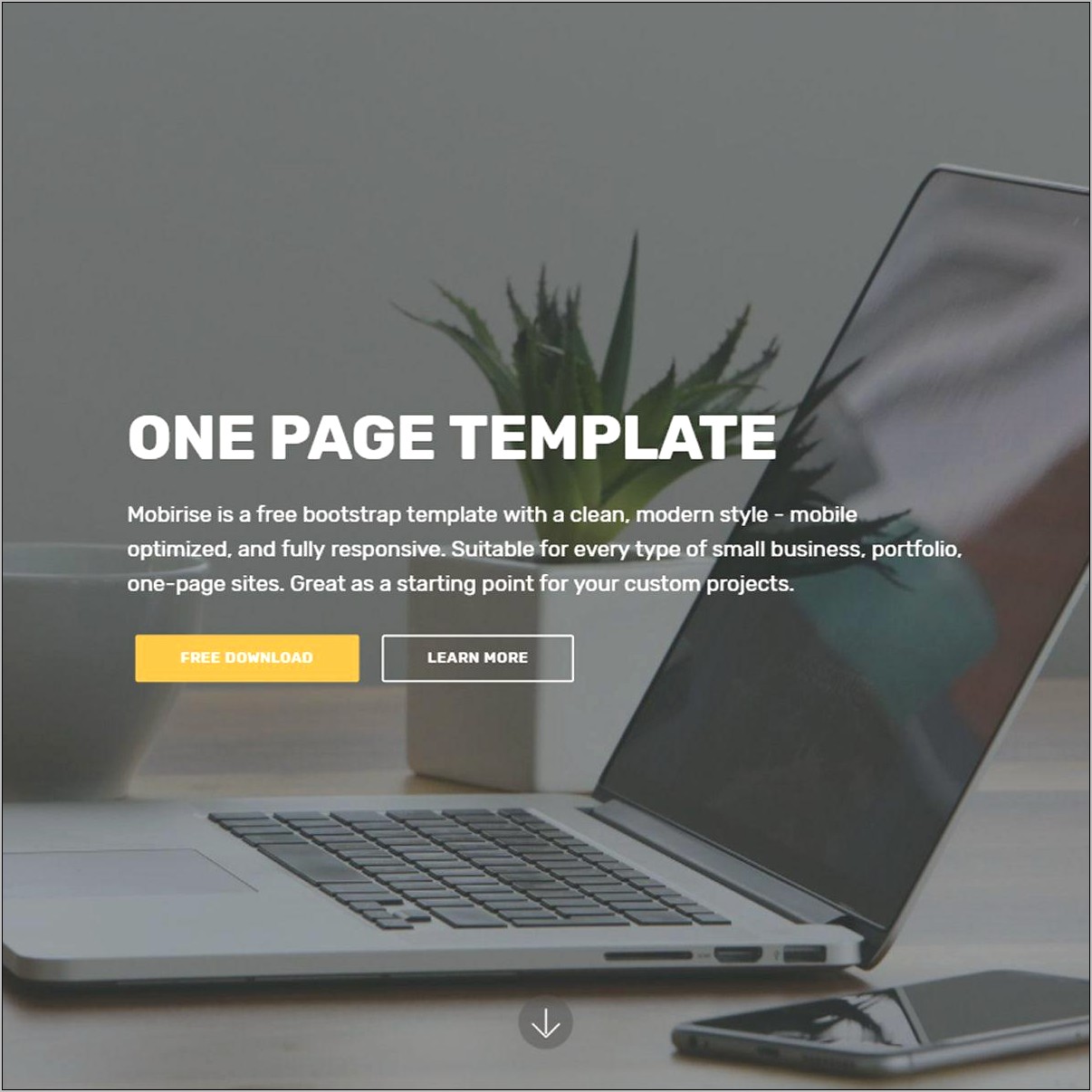 One Page Css Template Free Download